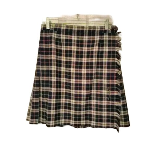 NWT Cambridge Uniform Kilt Punkcore Plaid Made in Canada Prep School Wrap Skirt - Picture 1 of 5
